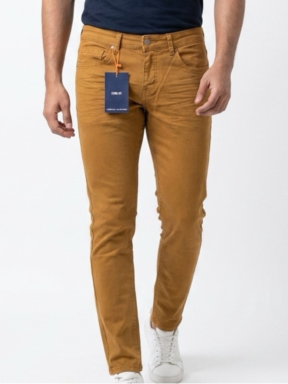 Warren Webber‎ Men’s Slim Straight Jeans 31 Tan Brown Stretch NWT